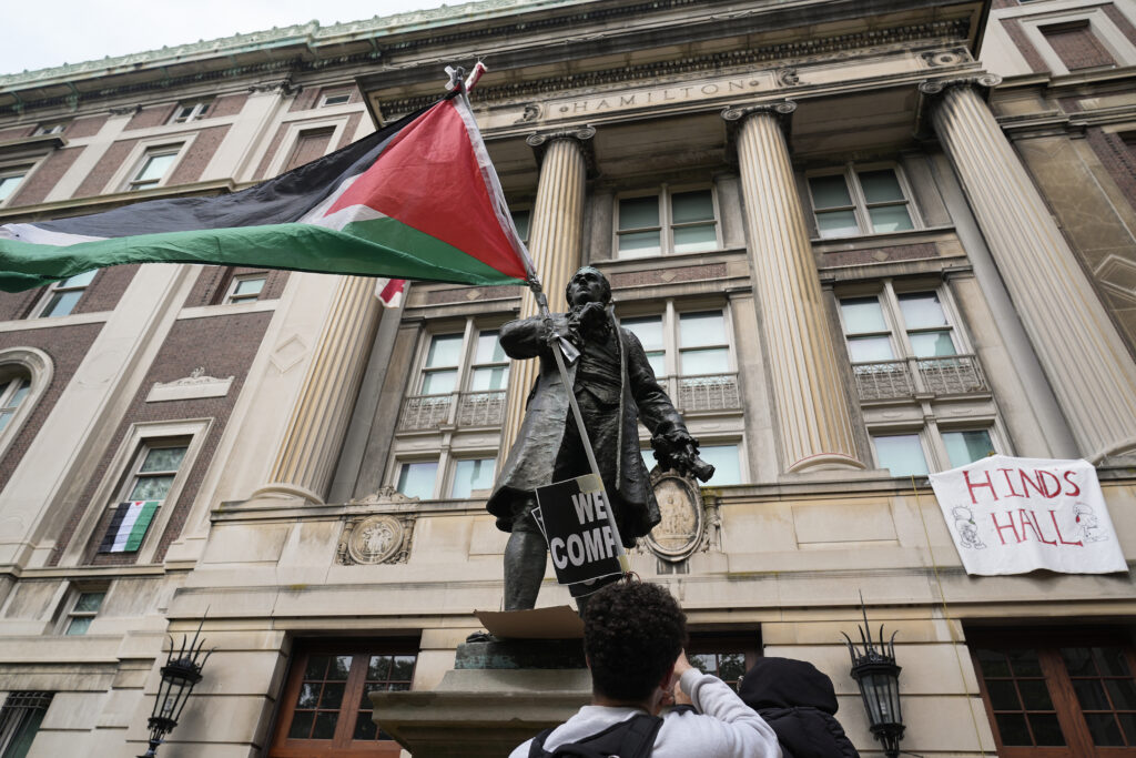 Columbia University protesters risk expulsion for unauthorized building occupation