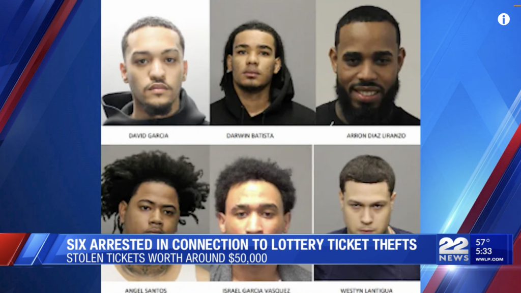 Six gang members apprehended for stealing lottery tickets valued at ,000