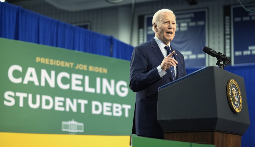 Conservative group launches messaging campaign against Biden student loan push