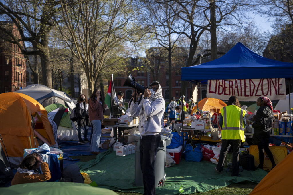 Harvard President Warns Protesters of ‘Involuntary Leave’ in Pro-Palestinian Encampment