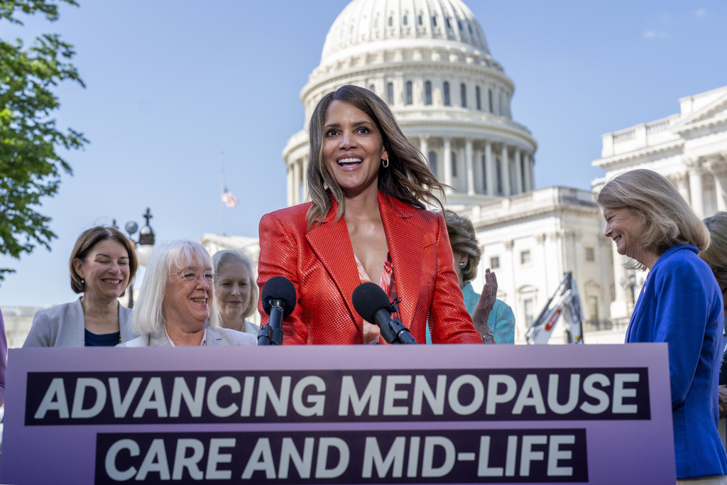 Halle Berry celebrates removing stigma around menopause in new law
