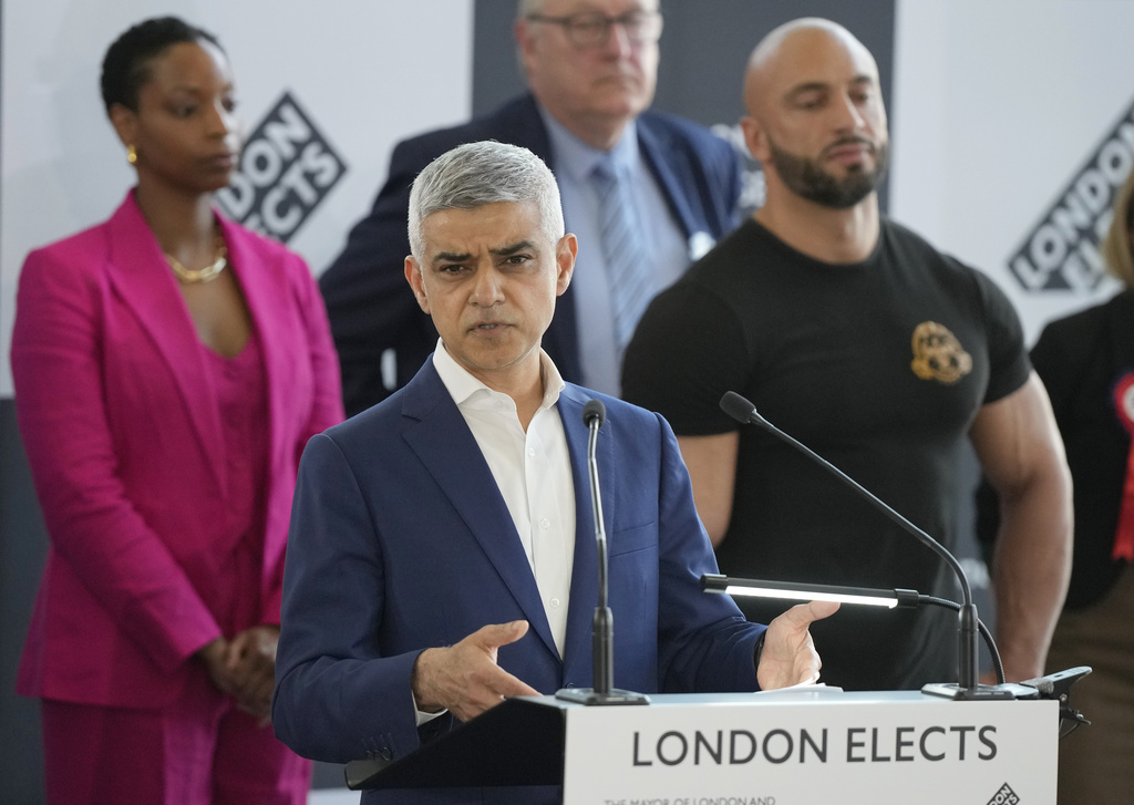 Sadiq Khan re-elected for third term as London mayor