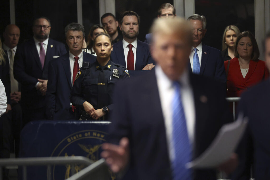 Vance and Tuberville, Trump’s allies, spotted with former president at New York courthouse