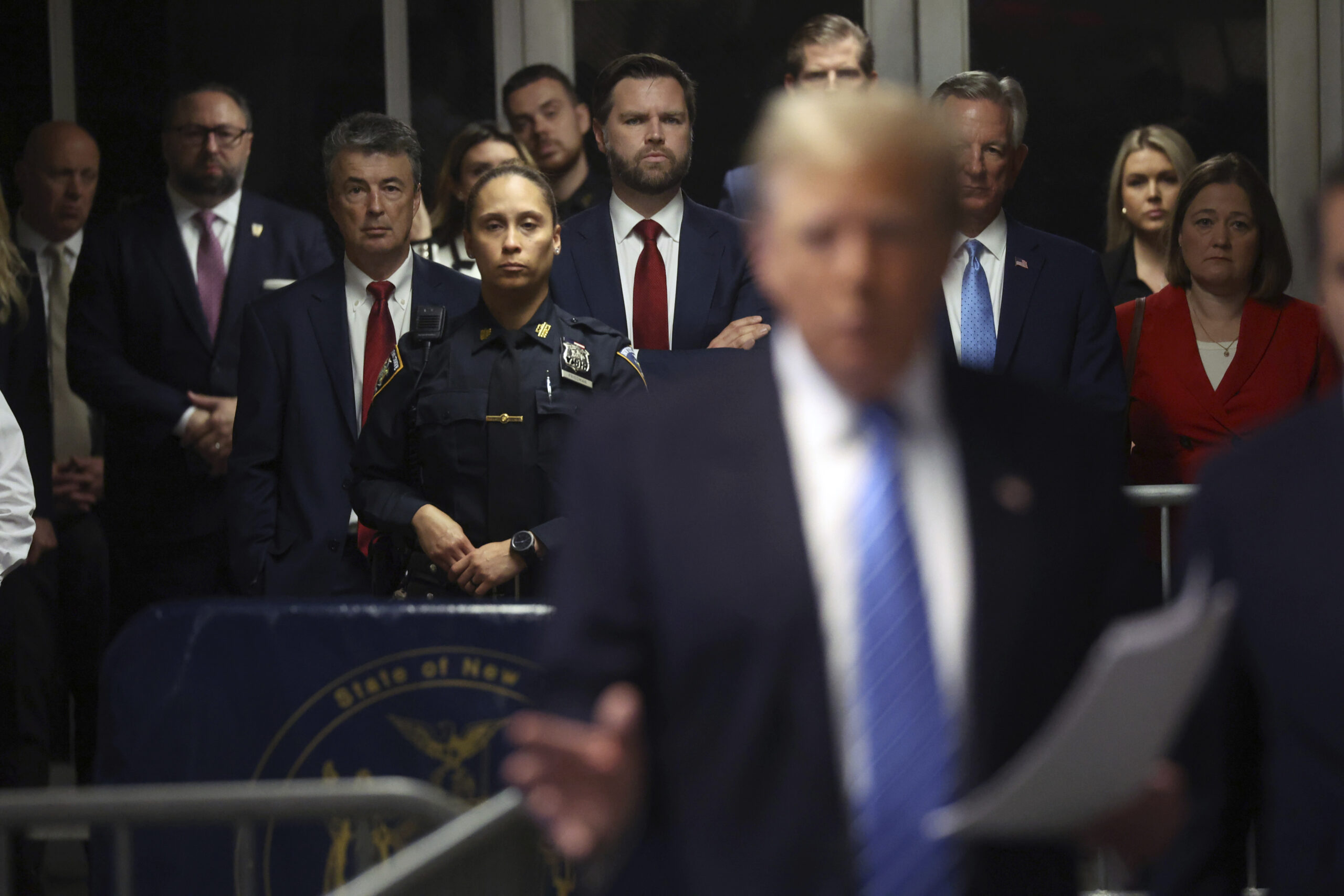 NextImg:Trump allies Vance and Tuberville appear behind former president at New York courthouse - Washington Examiner