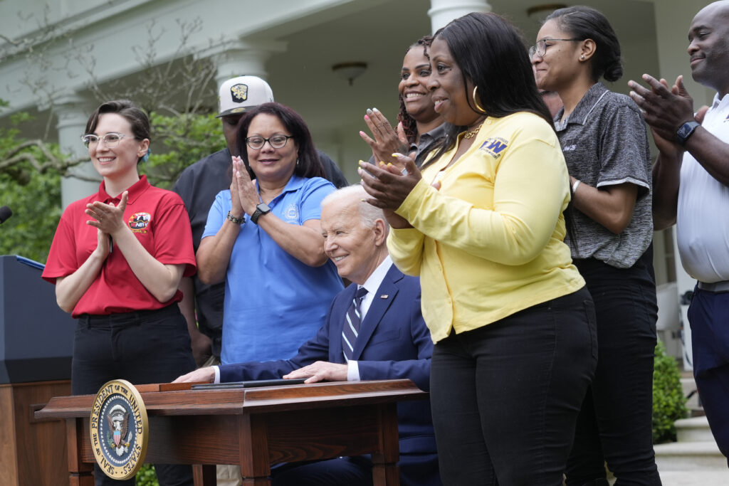 Biden supports union workers and introduces China tariffs, targeting Trump
