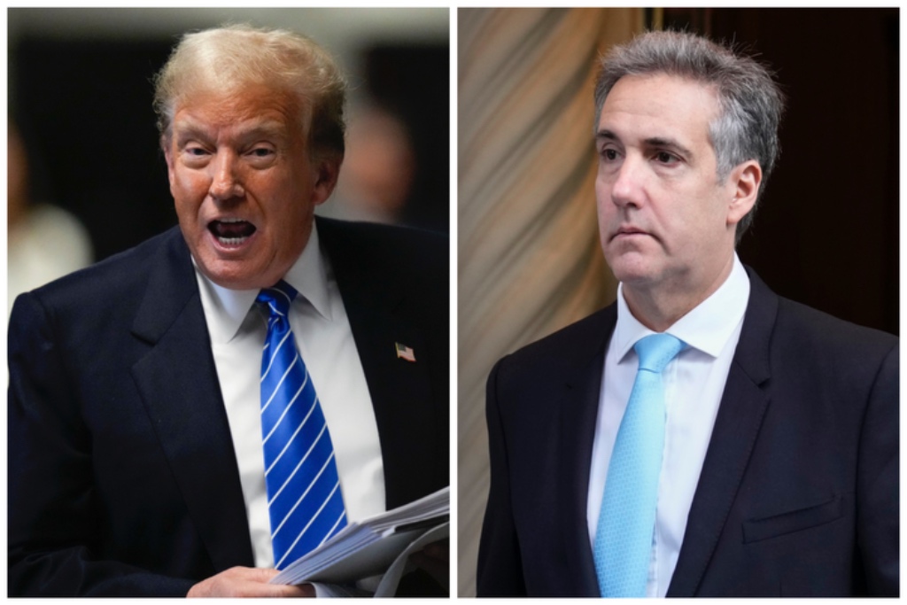 NextImg:Trump blasts ‘scam’ trial as prosecution examines Cohen’s invoices - Washington Examiner